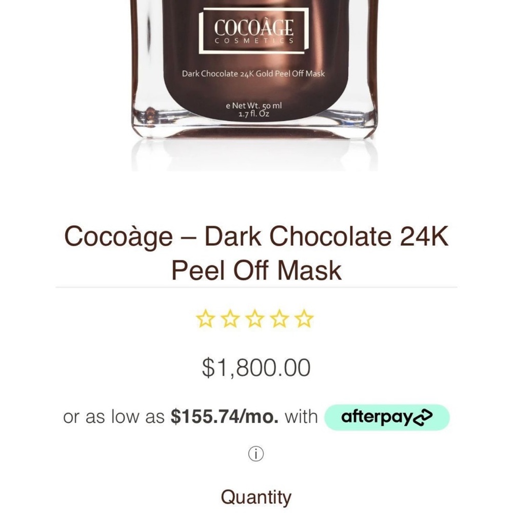 Dark Chocolate 24K Gold Peel Off Mask